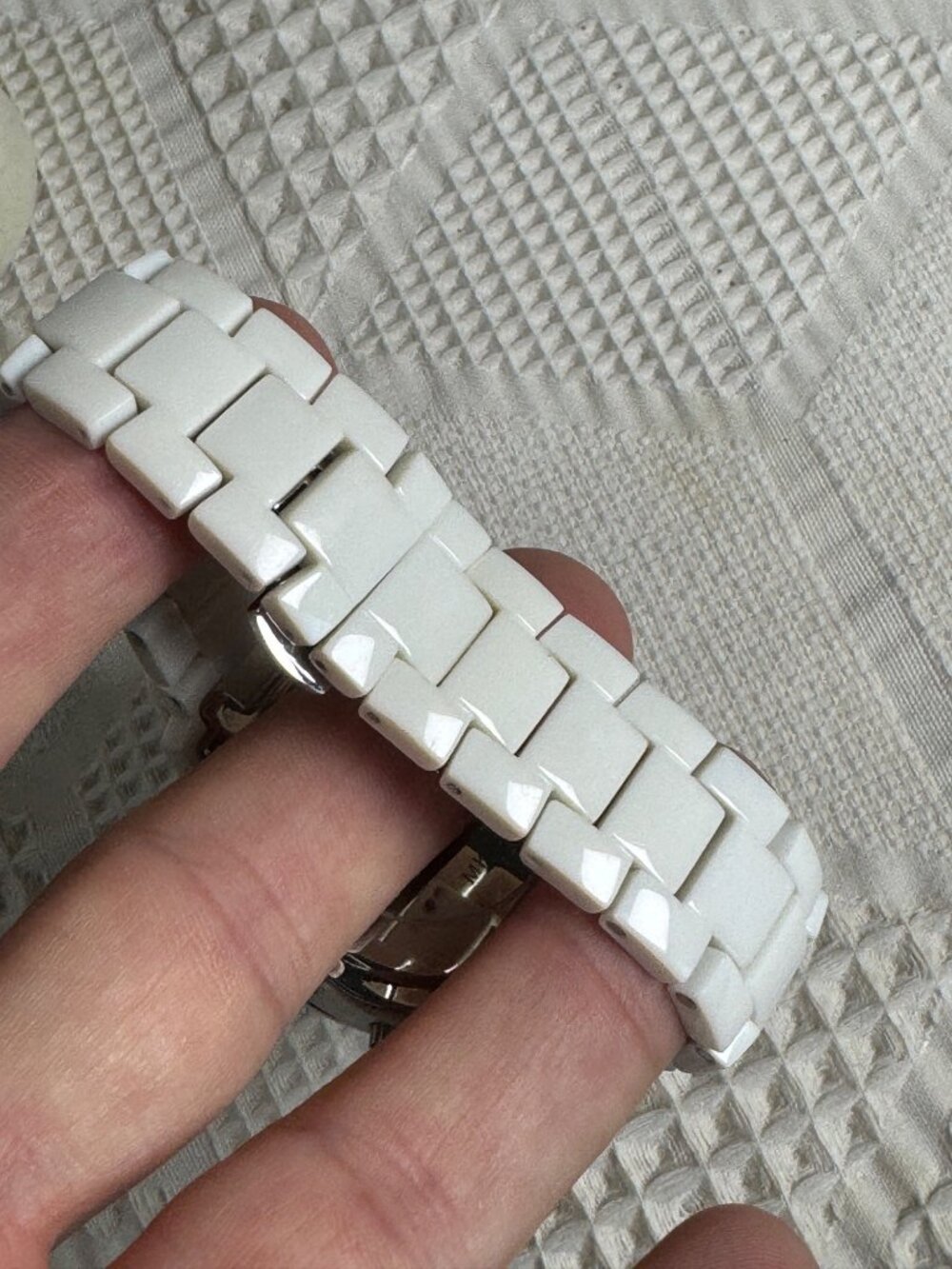 Michael Kors MK5079 Womens White Acrylic Band Watch MOP & Crystal Embellished - Picture 8 of 12